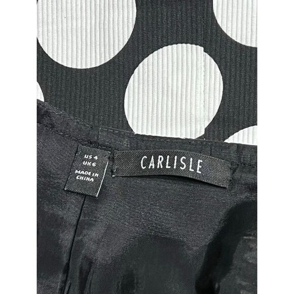 Carlisle Black & White Polka Dot Pencil Skirt Size 4 - Picture 4 of 4